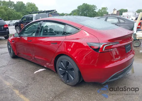 2025 Tesla Model 3 Long Range All-Wheel Drive from USA, damaged, VIN 5YJ3E1EBXSF903257